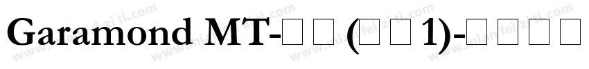 Garamond MT-粗体(类型1)字体转换